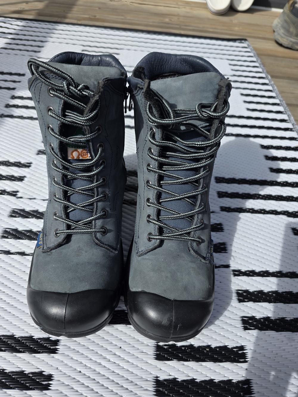 Pilote & Filles Women's S558 Safety Work Boots - Gray Steel Toe, Size 9 - CSA Ap